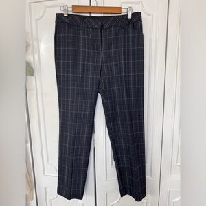 Express Design Studio Editor Women’s Charcoal Plaid Dress Pants